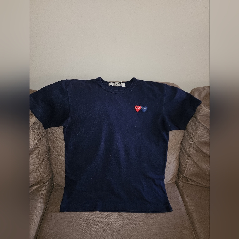 CDG Men's T-shirt in Navy Blue - Size Medium